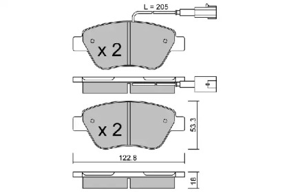 Комплект тормозных колодок AISIN BPFI-1019